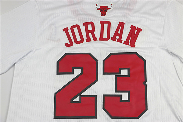 Maillot Authentique Manche Courte Bulls Jordan 23 Blanc
